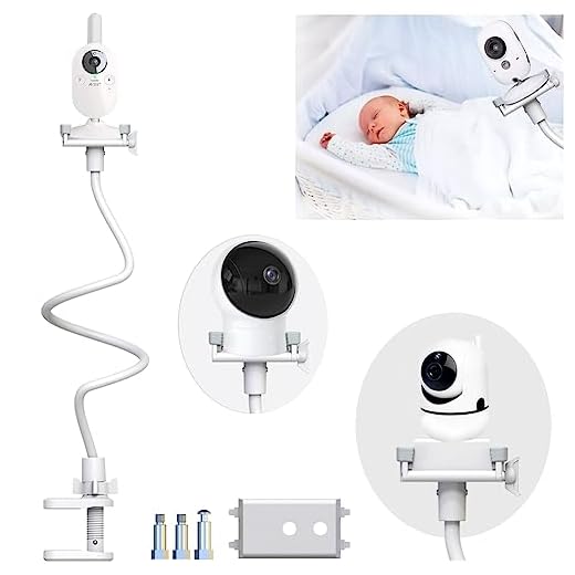 Soporte Universal para Cámara de Vigilabebes con Palo Flexible para Fijarla, flexible para la habitación de los niños, compatible con la mayoría de vigilabebés