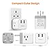 TESSAN US to UK Plug Adapter, Type G UK Travel Plug Adapter, Ireland Scotland Dubai Power Adaptor with 3 Outlets and 2 USB Ports, USA to England London British Qatar Kenya Outlet