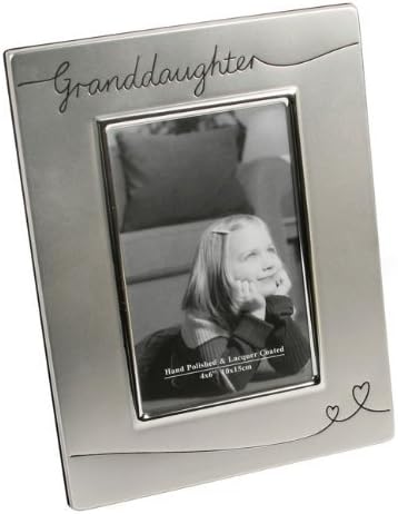 Granddaughter Silver Plated Photo Frame, 8.6 l x 6.3 h inches