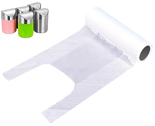 ZHOUWHJJ Bolsa de basura pequeña de 1.6 litros para papelera pequeña y pequeña, para encimera, escritorio, automóvil, mini papelera, 2 rollos (200