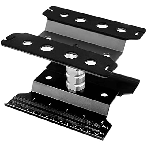 BEYEE RC Car Repair Station,Aluminum 360 Degree Rotation Repair Station Assembly Platform Work Stand for 1/8 1/10 1/12 TRX4 SCX10,RC Crawler Monster Truck Buggy (Black) Cover