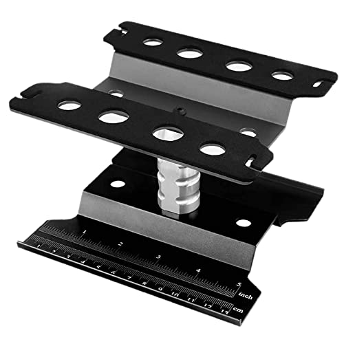 BEYEE RC Auto-Reparaturstation, Aluminium 360-Grad-Drehung Reparaturstation Montageplattform Arbeitsständer für 1/8 1/10 1/12 TRX4 SCX10, RC Crawler Monster Truck Buggy (Schwarz)