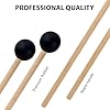 2 Pcs Rubber Bell Drum Mallets, 15 Inches Glockenspiel Sticks with Drumsticks Bag, Percussion Instrument Accessories for Timpani, Steel Drum, Marimba, Xylophone, Hand pan,Ideal for Beginners #3
