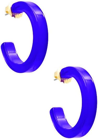 ZENZII Small Resin Open Hoop Earrings for Women Girls