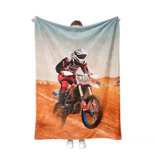 Couverture douillette pour moto, couverture en flanelle,moelleuse, douce et chaude, couvertur imprimée moto 3D, couvertur de canapé, couverture de canapé pour adolescents et adultes.(M3, 150x200 cm)
