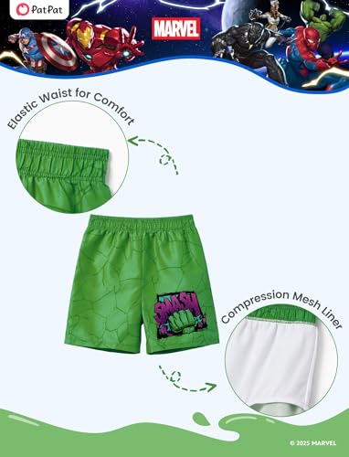 Image of Disney Marvel Spiderman Swimsuit Rash Guard Shirt & Swim Trunks Stitch Boys Swim Set UPF 50+ Summer Kids Bathing Suit 3M-13T