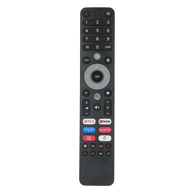 RESORB LED 540 Remote Compatible for Impex Smart Tv – Without Voice - with hotkeys Netflix, Prime Video, YouTube and Googleplay - Use for LCD LED OLED QLED UHD 4K Android TVs