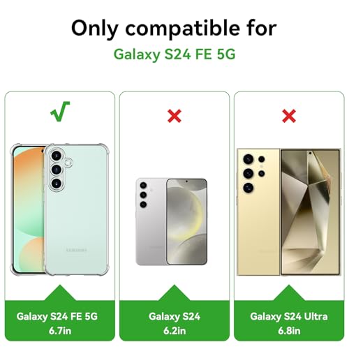 YisrLery 3 in 1 Phone Case Compatible with Samsung Galaxy S24 FE Case and 2 Pack Tempered Glass Screen Protector, Slim Soft TPU Shockproof Anti-Scratch Samsung S24 FE 5G Phone Case Silicone Clear YisrLery 3 in 1 Phone Case Compatible with Samsung Galaxy S24 FE Case and 2 Pack Tempered Glass Screen Protector, Slim Soft TPU Shockproof Anti-Scratch Samsung S24 FE 5G Phone Case Silicone Clear