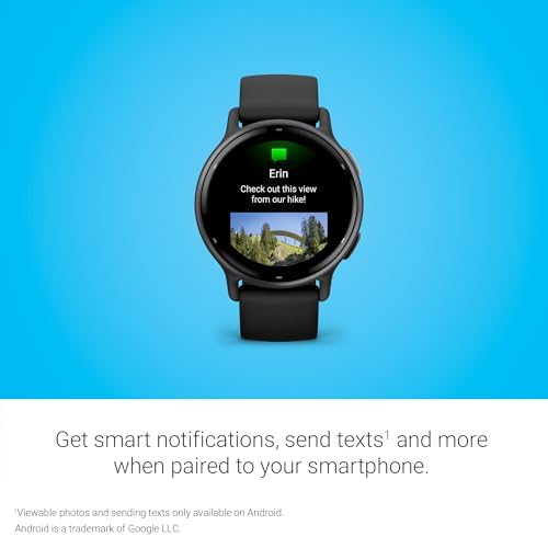 Garmin Vívoactive 5, Health and Fitness GPS Smartwatch, AMOLED Display, Up to 11 Days of Battery, Slate Aluminum Bezel with Black Case and Silicone Band - Thumbnail 4