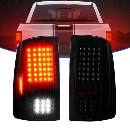 Gubebaili LED Tail Lights Fit for Dodge Ram 1500 2009-2010, 2500 3500 2010, for Ram 1500 2500 3500 2011-2018, 1500 Classic 2019(Only Fit FactoryHalogen Version and 921 Reverse Bulb),Smoke Lens