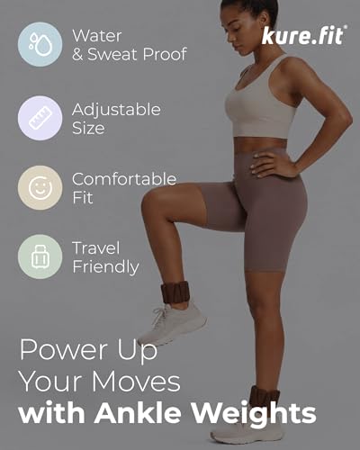 Image of Pilates Weight | Wrist & Ankle Weights for Women | Weighted Bangles | 1LB / 2LB Each (Set of 2)