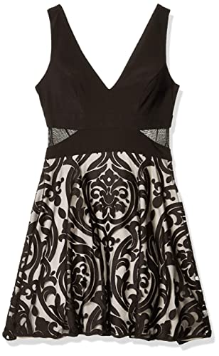 Xscape Women's Short Flocked Party Skirt with Ity Top3