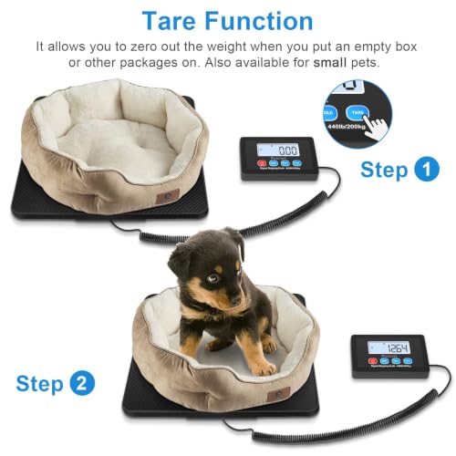 Image of Fuzion Shipping Scale, 450lb x 10g, High Accuracy Postal Scale, Hold /Tare Function, Digital Shipping Scale for Parcels, Postage, Luggage, Shipping, Battery and AC Adapter Included
