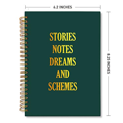 Kahpan Inspirational Spiral Notebook Gifts For Women Men Friends, Stories Notes Dreams & Schemes, Motivational Affirmation Notebook Journal For School Classroom Work, 160 Lined Pages, 6.2" X 8.25" #TOP1