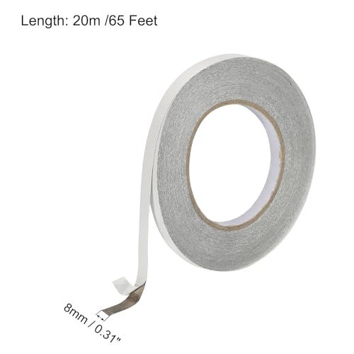 Image of MECCANIXITY Faraday Cloth Tape 0.31 inch W x 65 Feet Double Sided Conductive Cloth Fabric Adhesive Tape Roll for Laptop Cable EMI Shielding