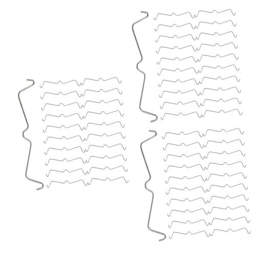 CANIGHT 3sets Pegboard Hooks Stainless Steel Locks Peg Hook Stoppers for Clamping 60pcs*3