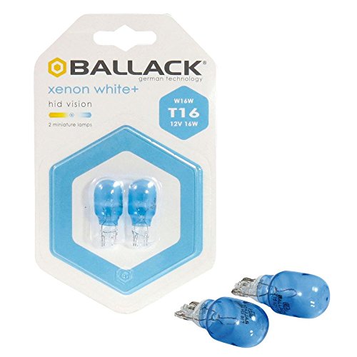 BALLACK Lamp.T16 W16W Xenon blanco 12 V 16 W 2 unidades