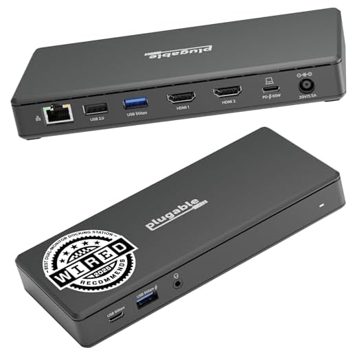 Plugable Dual Monitor USB C Docking Station