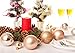 AMS 90ct Christmas Ball Assorted Pendants Shatterproof Tree Ornaments Seasonal Decorations, Xmas Decorative Hanging Ornaments (Champagne)