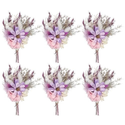 Mini Ramo de Flores Secas Decorativas 6 Piezas miniatura 1