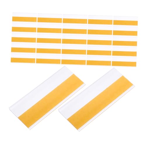 PLAFOPE 100個 粘着式価格表示タグ 耐久性プラスチック製 引き出しラベル対応 店舗用棚タグ ショップ スーパーマーケット向け広告価格サイン