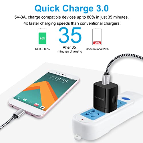 OrSunday Quick Charge 3.0 Fast Charger for LG Velvet 5G Wing, LG Stylo 4 5 6, LG G5 G6 G7 G8 G8X V20 V30 V40 V50 ThinQ, K51 K61 K71 K92