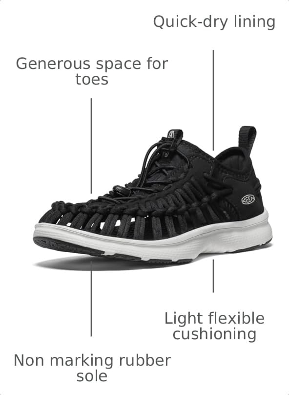 KEEN Women's O3 Breathable Two Cord Custom Comfort Fit Sneaker Style Sandals, Black/Star White, 9.5 by KEEN - Image 3