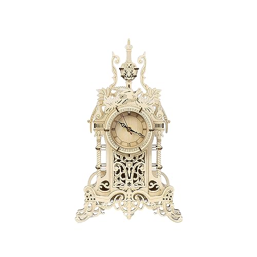 Puzzle en bois 3D clocher adulte, jeu de construction DIY BaronHong 54 pièces couleur jaune M