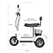 SZ-DDC Triciclo de Scooter eléctrico de Tres Ruedas Scooters eléctricos 12 Pulgadas...