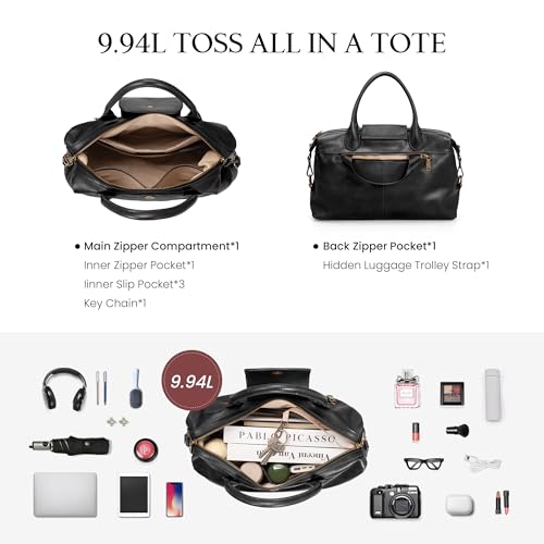 Befen Vintage Bolso Satchel Tote de Cuero para Mujer miniatura 5