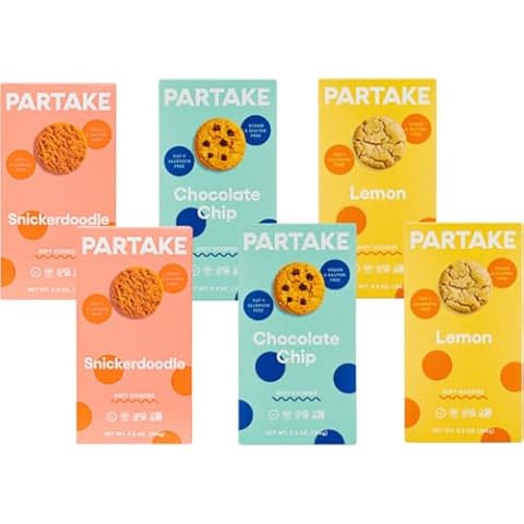 Gluten Free Soft Baked Vegan Cookies 6 Box Variety Pack by Partake | Vegan Cookies | Nut Free, Egg Free, Wheat Free | Allergy Friendly | Contents May Vary. Cover