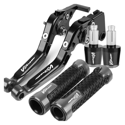Leviers d'embrayage de frein de moto et embouts de guidon gris alu pour V-Strom 1050