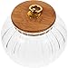 Cabilock Glass Storage Jar Lid Airtight Sealed Pot Clear Pumpkin Modelling Coffee Bean Canister Food Storage Canister 800ML