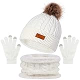 Design tendance : L'ensemble bonnet, écharpe et gants pour femmes et hommes est composé de tricot acrylique de haute qualité et de doublure plus épaisse pour une sensation super douce sur la peau. Le motif en tricot rend ce gant-écharpe-bonnet classique et se combine facilement avec vos tenues.