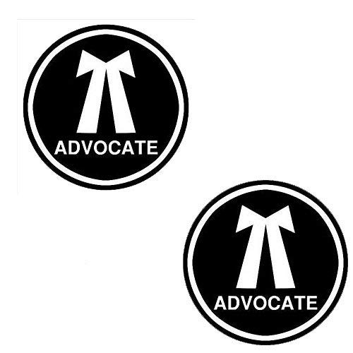 ARW Advocate logo Advocate Sticker Pack of 2, Size 5 x 5 cm, Black