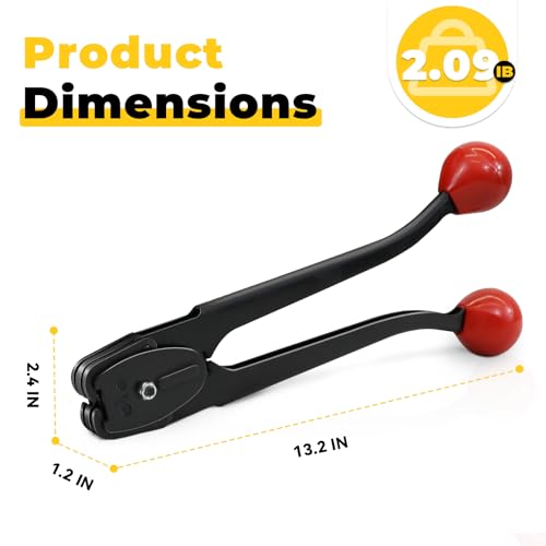 Image of Strapping Sealer /Crimper for 5 /8 inch Steel Strapping Band Manual Banding Tool with 13 inch Extended Handle
