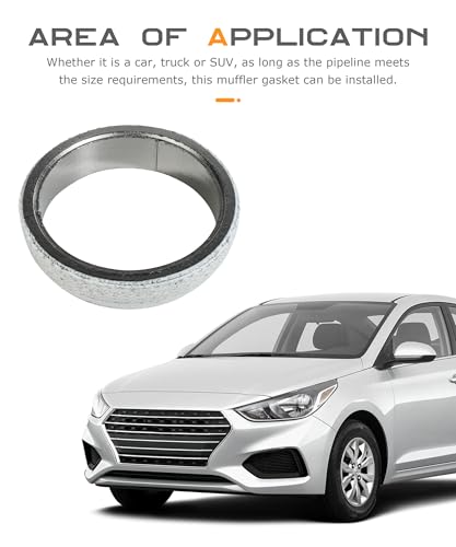 Image of SCUARI Exhaust Manifold Gasket,Car Accessories Exhaust Donut Gasket Muffler Ring,Prevent Leaking Between Exhaust Manifold and Exhaust Pipe,Suitable for Most Car Exhaust Pipes(65MM)