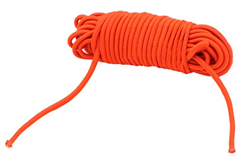 Diameter 3/16 inch,Length 20 Feet Orange Elastic Cord Elastic Nylon Cords Kayak Deck Stretch String Rope & Tie Down Trailer Strap,Marine Grade,Gravity Chair