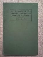 Menu making for professionals in quantity cookery: A reference book for food executives in: hotels, restaurants, clubs, schools, fountains, tearooms, ... camps, cafeterias, hospitals and institutions B0007ETW8A Book Cover