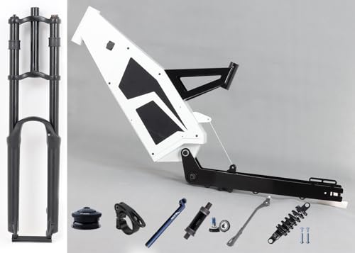 KEYU Enduro ebike Frame FX DIY Ebike Frame Ebike Full Suspension Frame Rear Drive Motor Electric Bike Frame Ebike Frame Kit Bomber Ebike Frame Kit