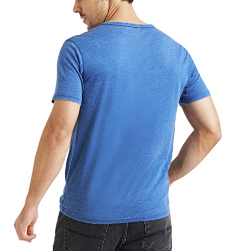 Lucky Brand Mens Venice Burnout Notch Neck Tee Shirt