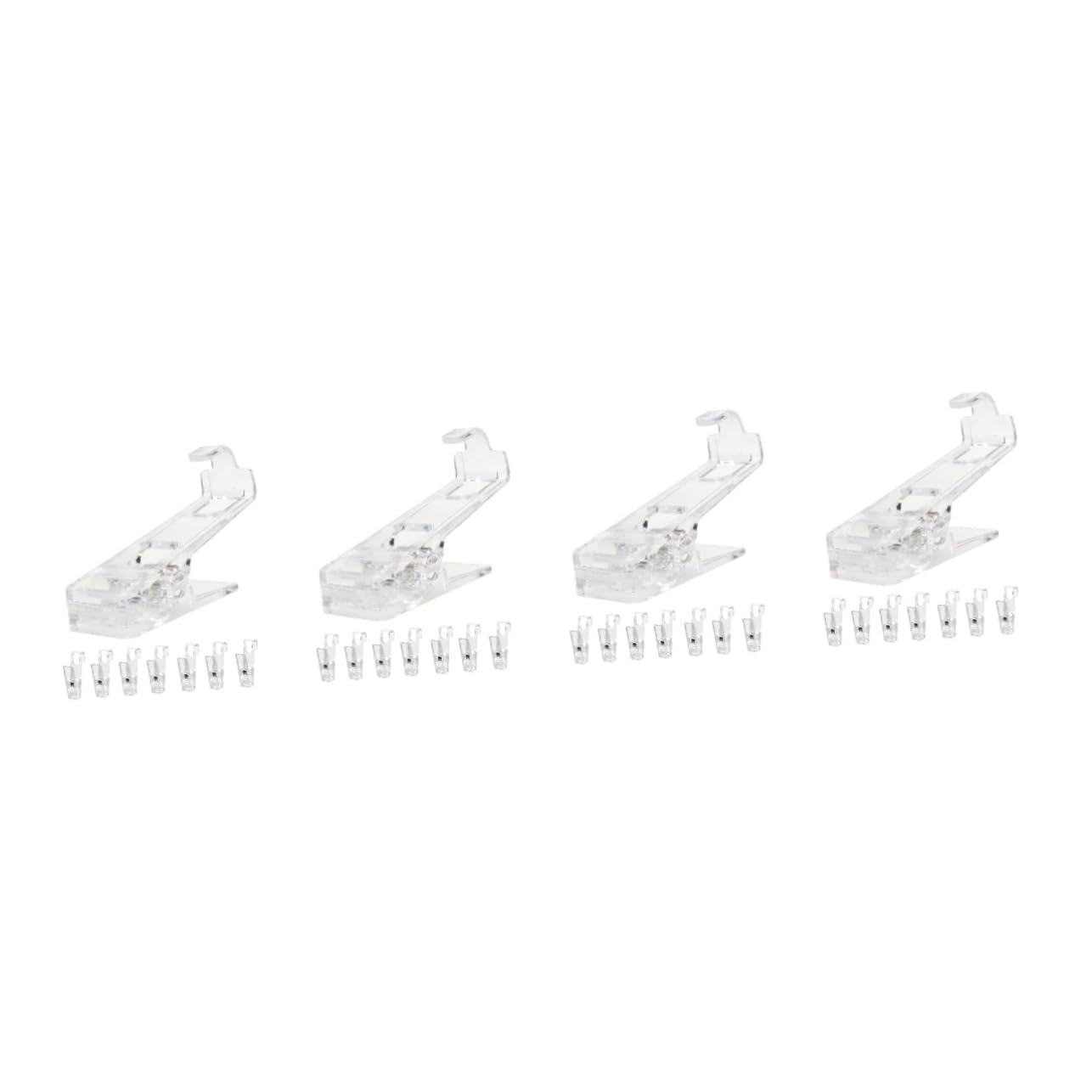 NUOBESTY 4 Sätze Anti-Rust-Haken Wäsche Aufhänger Aufhängeklammern Für Kleidung Keuchen Drinnen Clips Winddichte Kleiderklammern Quiltclip P.s Transparent 8 Stück * 4