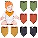 8 Stück Baby Lätzchen, Weiche Hautfreundliche Saugfähige, 100% Doppelschicht Bio-Baumwolle Baby Dreieckstuch mit 2 Verstellbares Druckknopf Baby Halstuch, Spucktücher Lätzchen für 0-2 Jahre Unisex