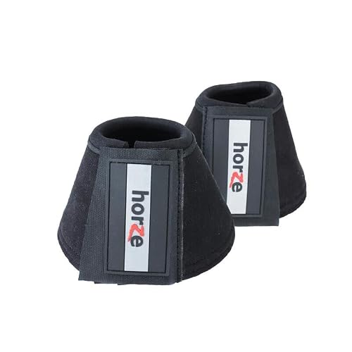 Horze All Purpose Bell Boots - Black - X-L #TOP2
