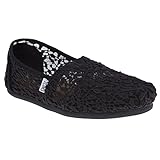 TOMS Women's 10007858 Natural Moroccan Crochet Alpargata Flat