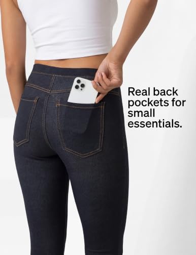 no nonsense Women's Stretch Denim Leggings with Pockets