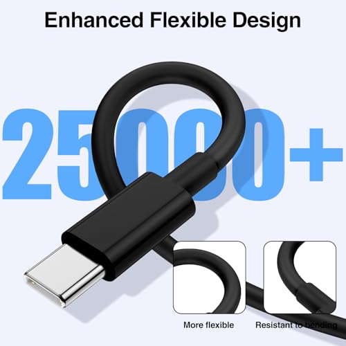 Image of 2pack 10ft USB C to C Cable, 60W Type C to Type C Fast Charging Cord for iPhone 17 16 15 Pro, Pro Max, Plus, iPad Pro, MacBook Air 13 inch, iPad Pro, Air, for Samsung Galaxy S25 and More, Black