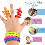 Aolso Antystresowe Pałeczki Sensoryczne, 6 szt., Teksturowane Zabawki Fidget, Różne Kolory, Silikonowe Antystresowe Zabawki Sensoryczne, do Autyzmu ADHA, Stresu, Lęku