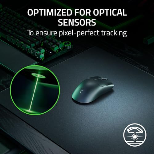Image of Razer Atlas Pro Tempered Glass Gaming Mouse Mat - Ultra-Thin 1.9mm, Dirt and Scratch Resistant, Ultra‑Smooth Low‑Friction Surface, Optimized for Optical Sensors, Anti-Slip Base - Black | Dirt and Scratch Resistant, Ultra‐Smooth Low‐Friction Surface, Optimized for Optical Sensors, Anti-Slip Base
