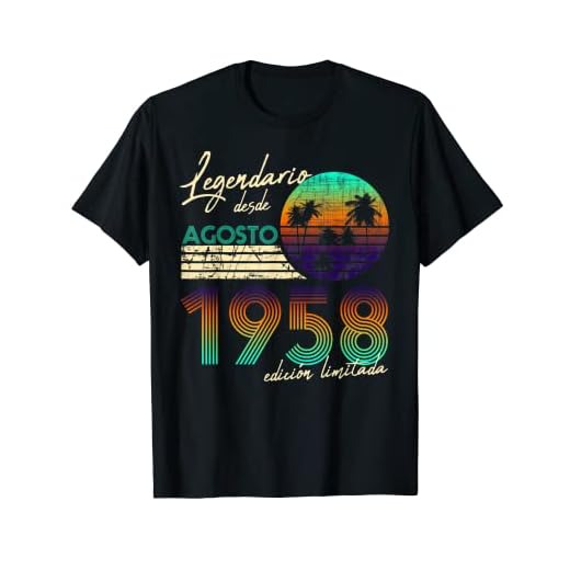 Cumpleaños Hombre Regalos Legendario Desde Agosto 1958 Camiseta